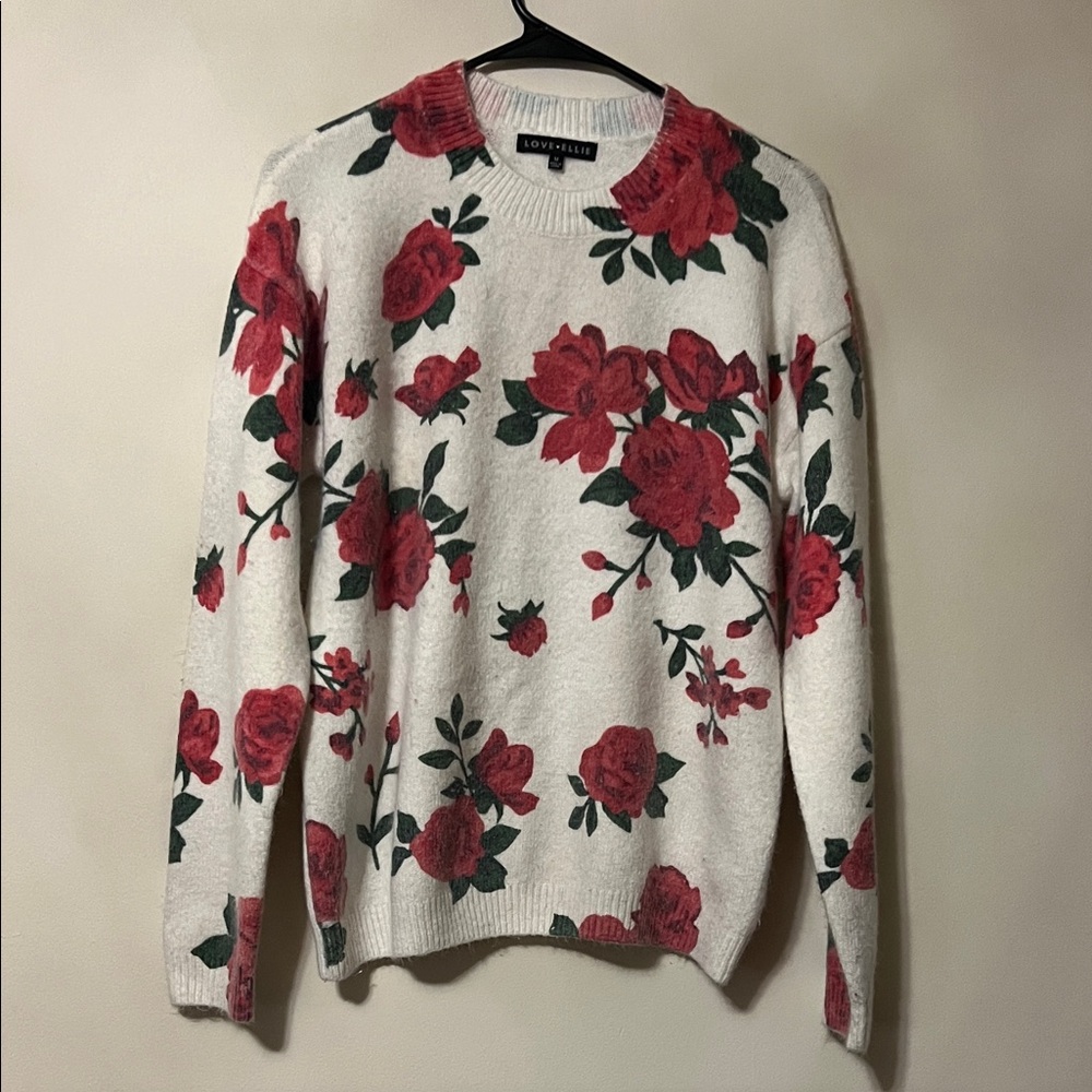 Love Ellie Floral Knit Sweater